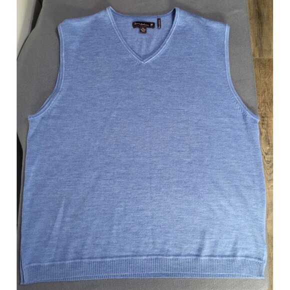 Tommy Bahama Golf Vest Men's XXL Extra Fine Merino Wool Blue Old Money Preppy - Picture 7 of 8